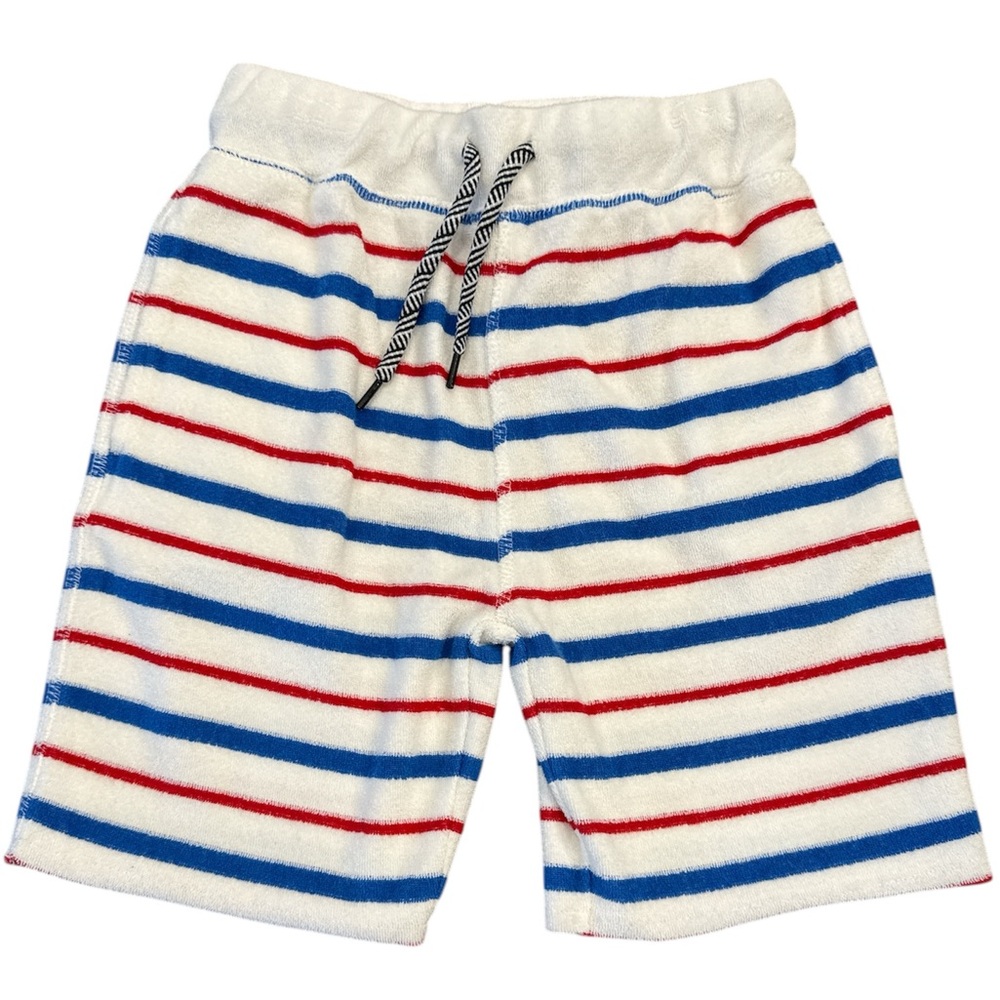 NWT Appaman Camp Shorts Red/White/Blue Stripe Drawstring Waist Pockets Youth 5